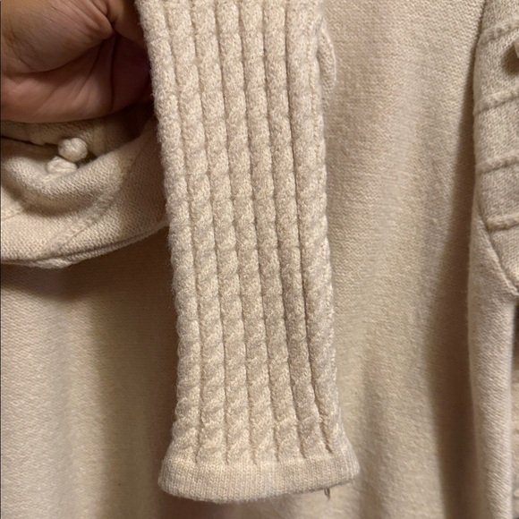 Karlie Cream Long Sleeve Dress with Textured Sleeves - Picture 4 of 4